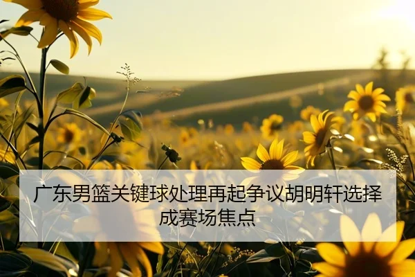 广东男篮关键球处理再起争议胡明轩选择成赛场焦点 - kaiyuansports
